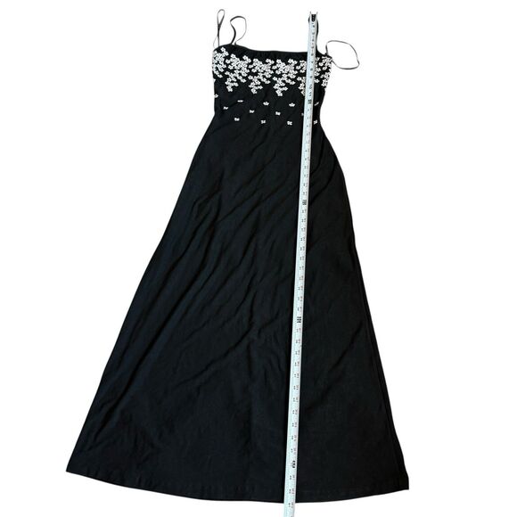 VTG 90s Y2K Cache Maxi Dress Gown Sz S Prom Slinky Fairy Whimsigoth Embroidered - Picture 8 of 9